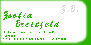 zsofia breitfeld business card